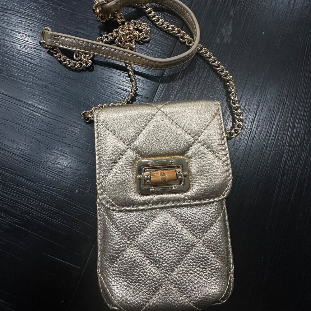 Lilly Pulitzer Lindley Quilted  Leather Crossbody Phone Bag